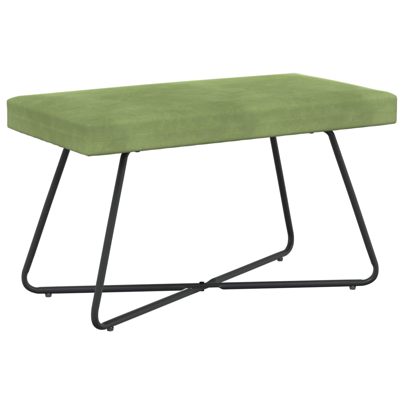 bænk Ensfarvet Lys grøn 80 x 40 x 45 cm Velour