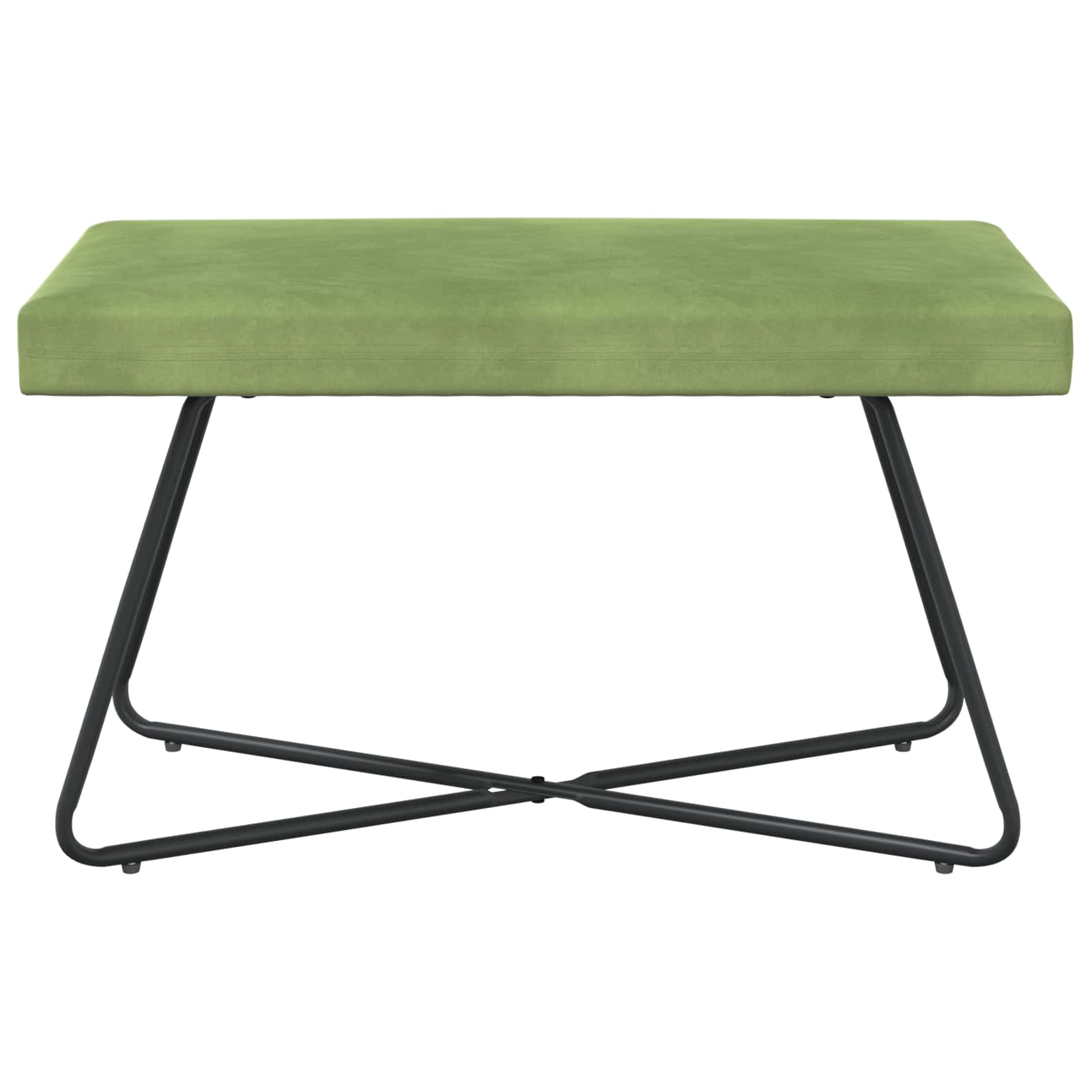 bænk Ensfarvet Lys grøn 80 x 40 x 45 cm Velour