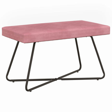 bænk Lyserød 80 x 40 x 45 cm Fløjl
