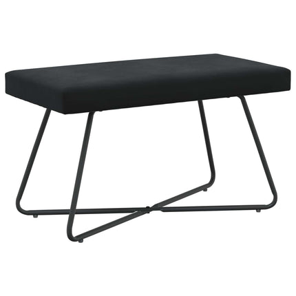 bænk Sort 80 x 40 x 45 cm Fløjl