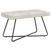 bænk Ensfarvet Cremefarvet 80 x 40 x 45 cm Velour
