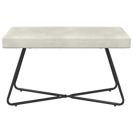 bænk Cremefarvet 80 x 40 x 45 cm Fløjl