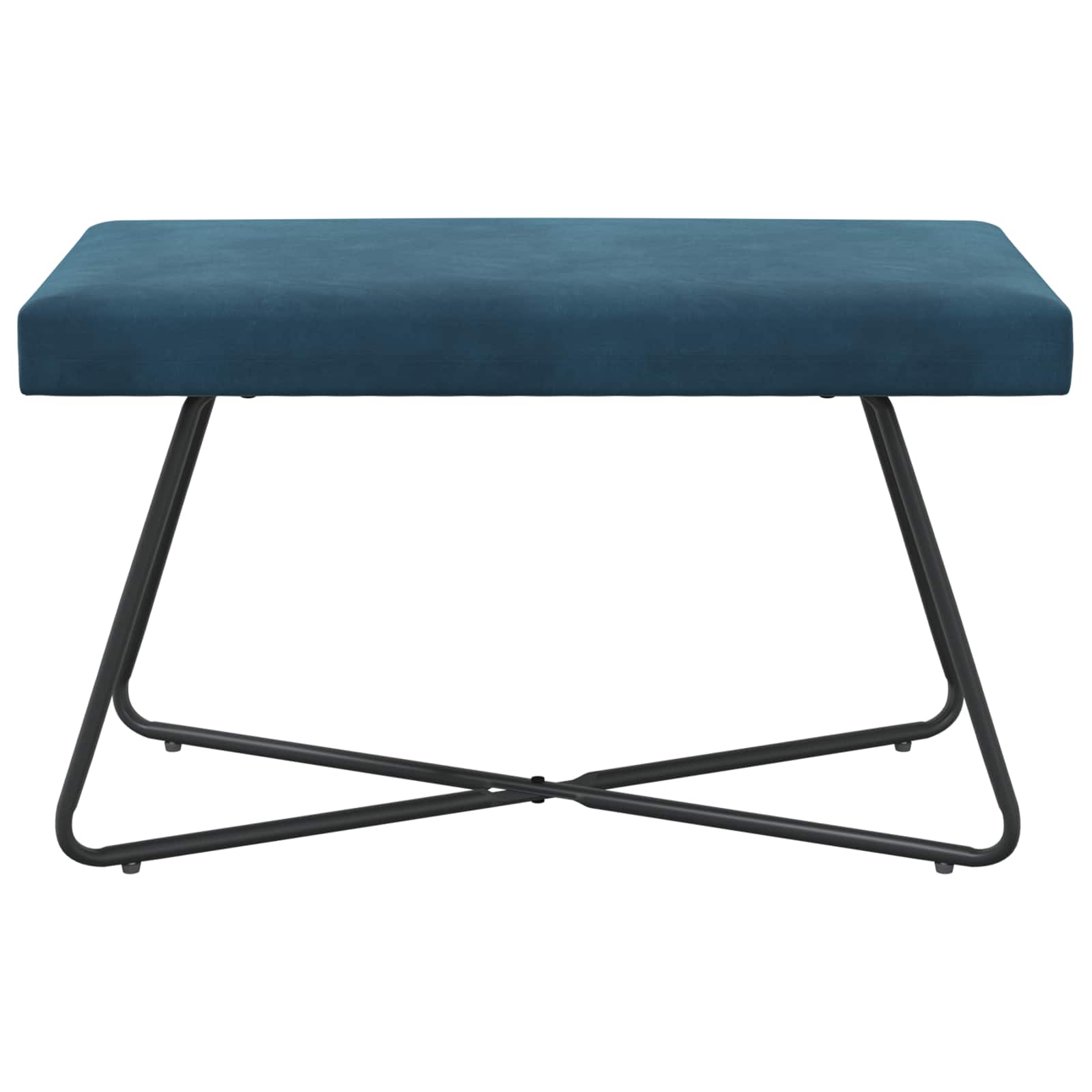 bænk Ensfarvet Blå 80 x 40 x 45 cm Velour