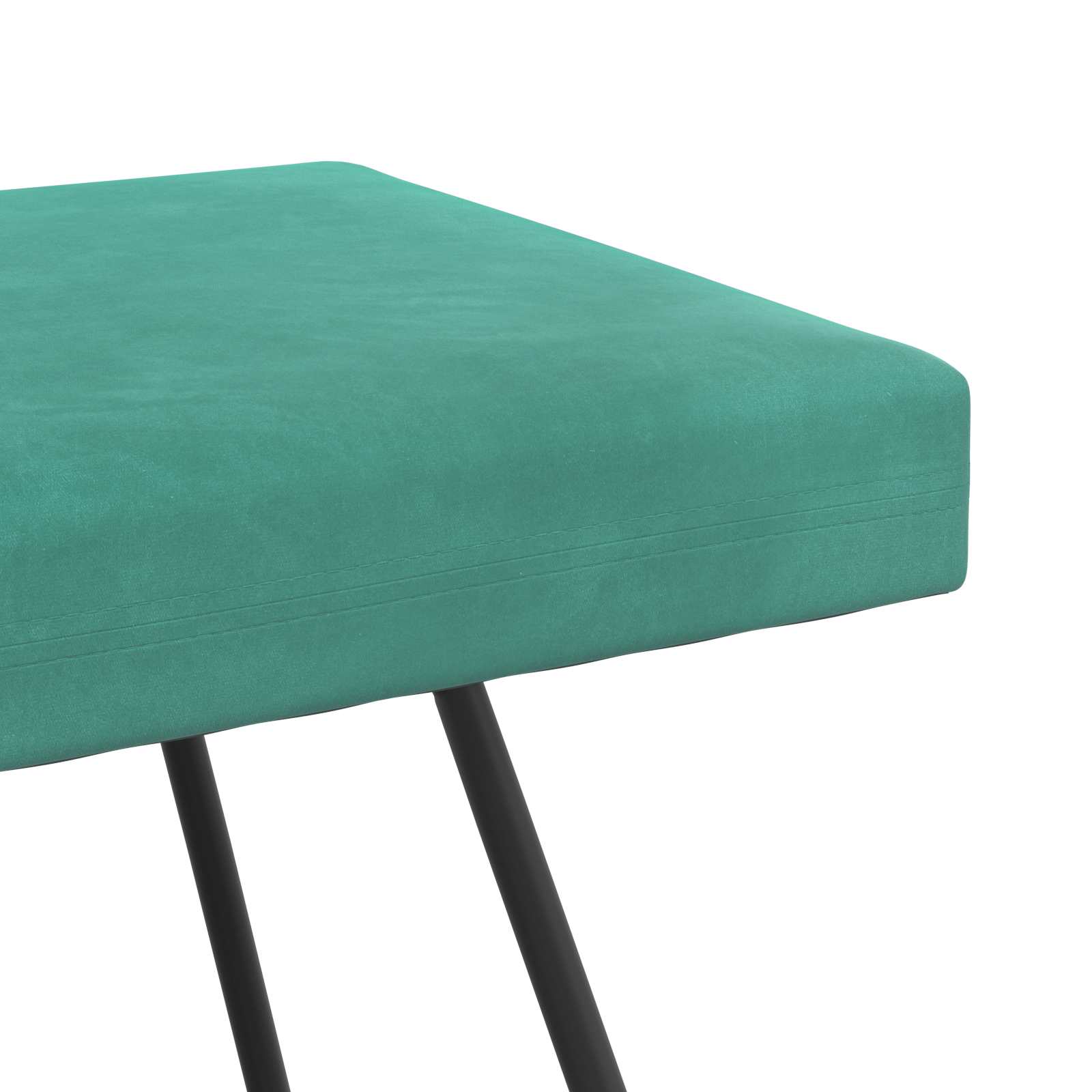 bænk Ensfarvet Turkis 80 x 40 x 45 cm Velour