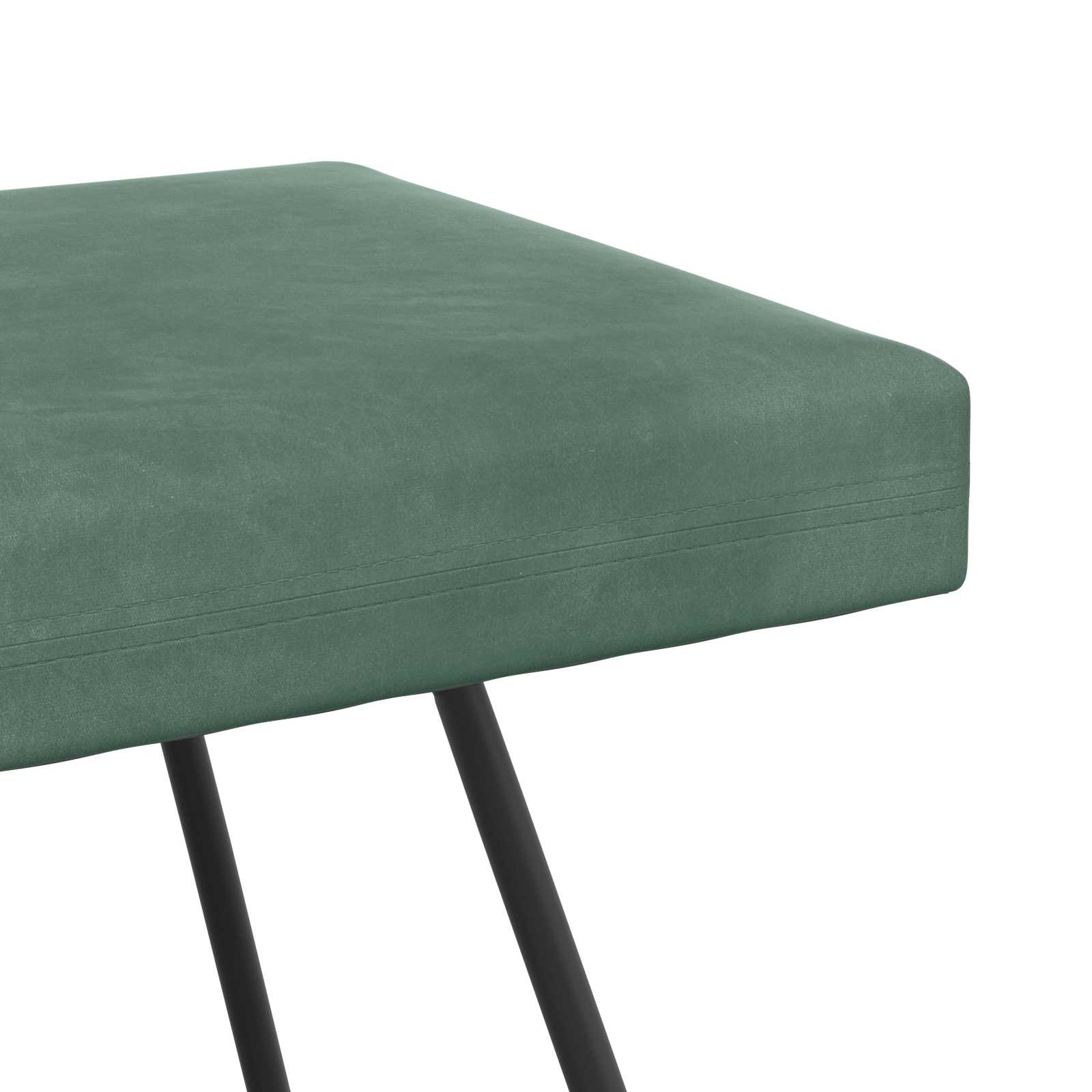bænk Ensfarvet Havgrøn 80 x 40 x 45 cm Velour