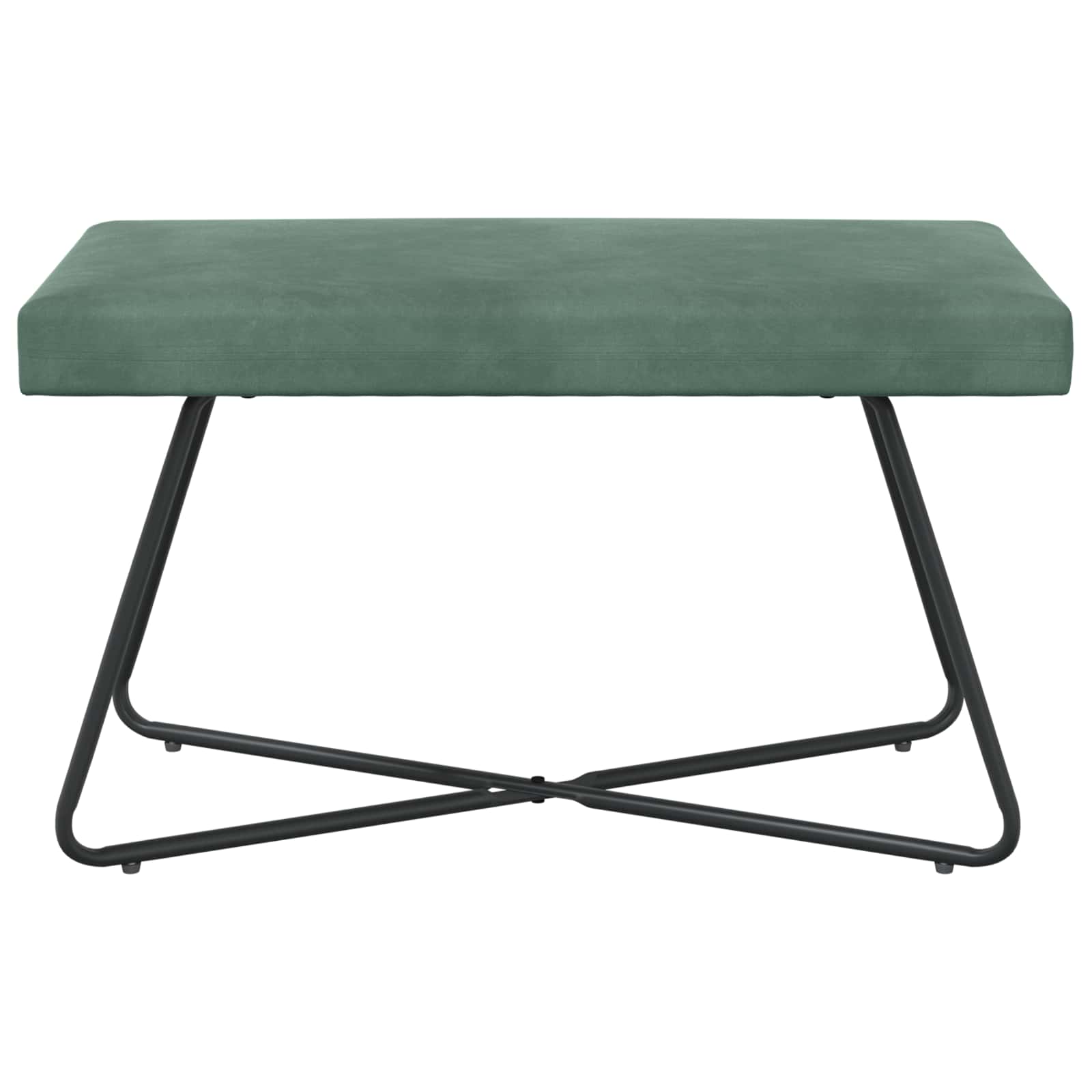 bænk Ensfarvet Havgrøn 80 x 40 x 45 cm Velour