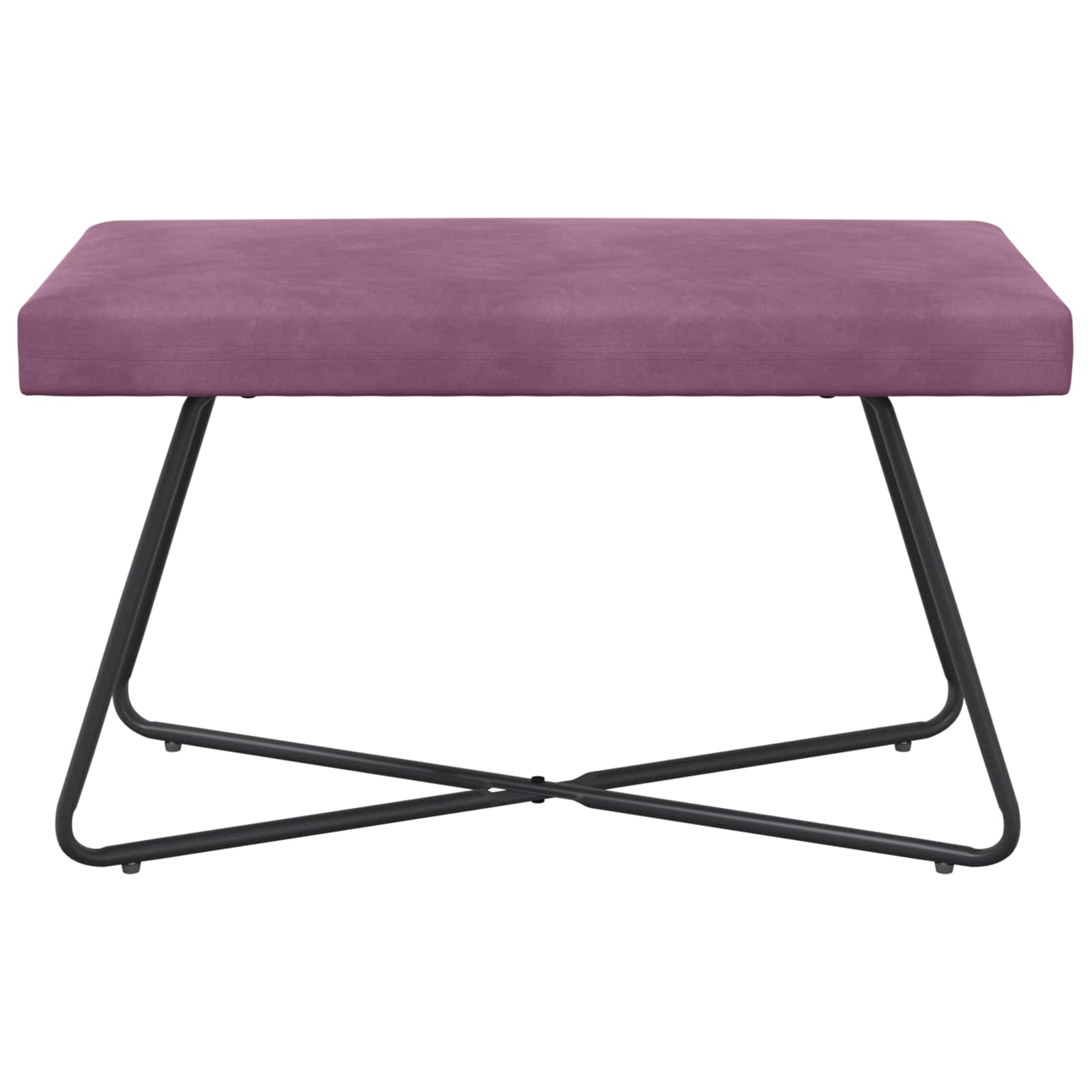 bænk Ensfarvet Lilla 80 x 40 x 45 cm Velour