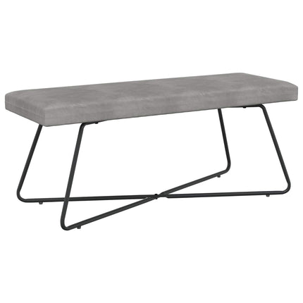 bænk Lysegrå 110 x 40 x 45 cm Fløjl
