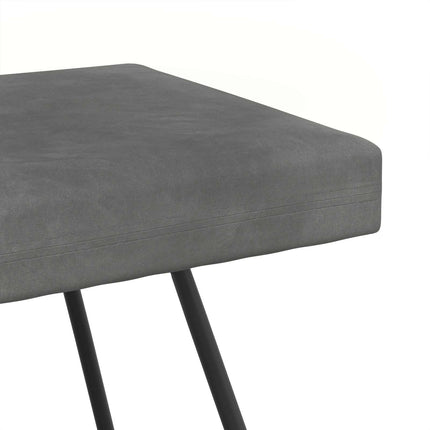 bænk Mørkegrå 110 x 40 x 45 cm Fløjl