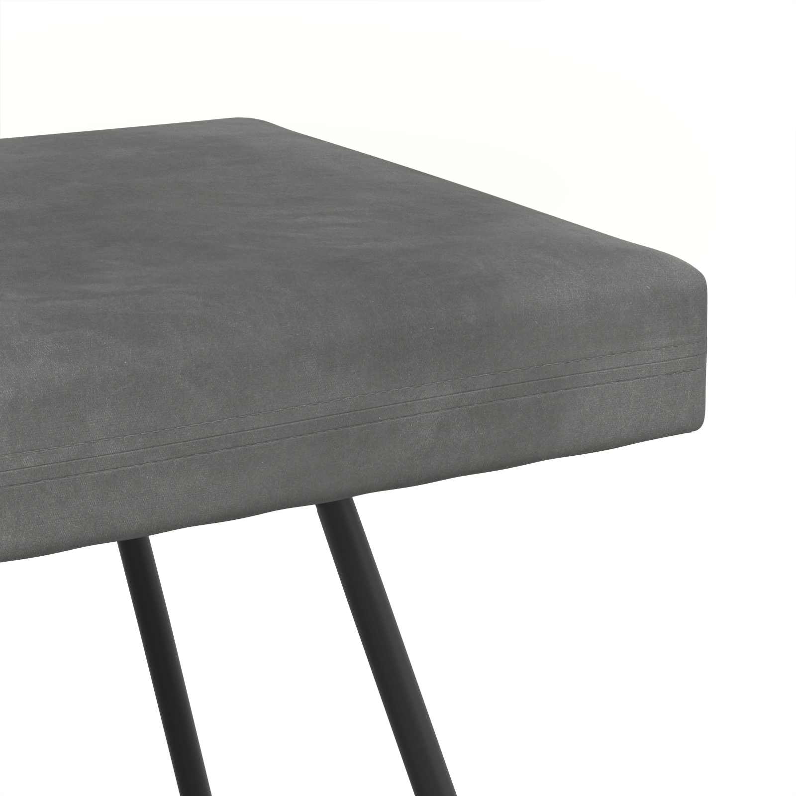 bænk Ensfarvet Mørkegrå 110 x 40 x 45 cm Velour