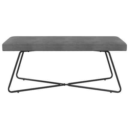 bænk Mørkegrå 110 x 40 x 45 cm Fløjl