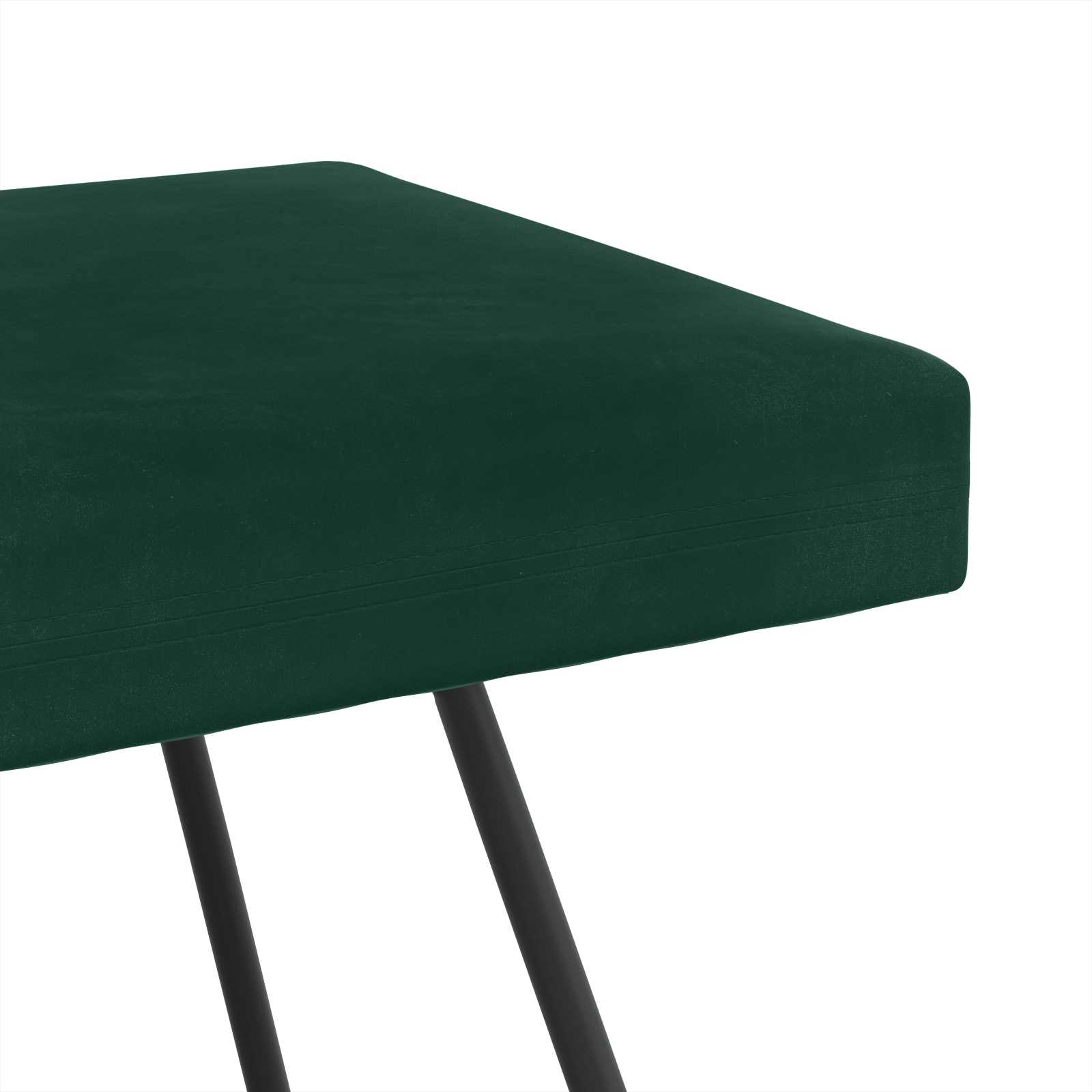 bænk Ensfarvet Mørkegrøn 110 x 40 x 45 cm Velour