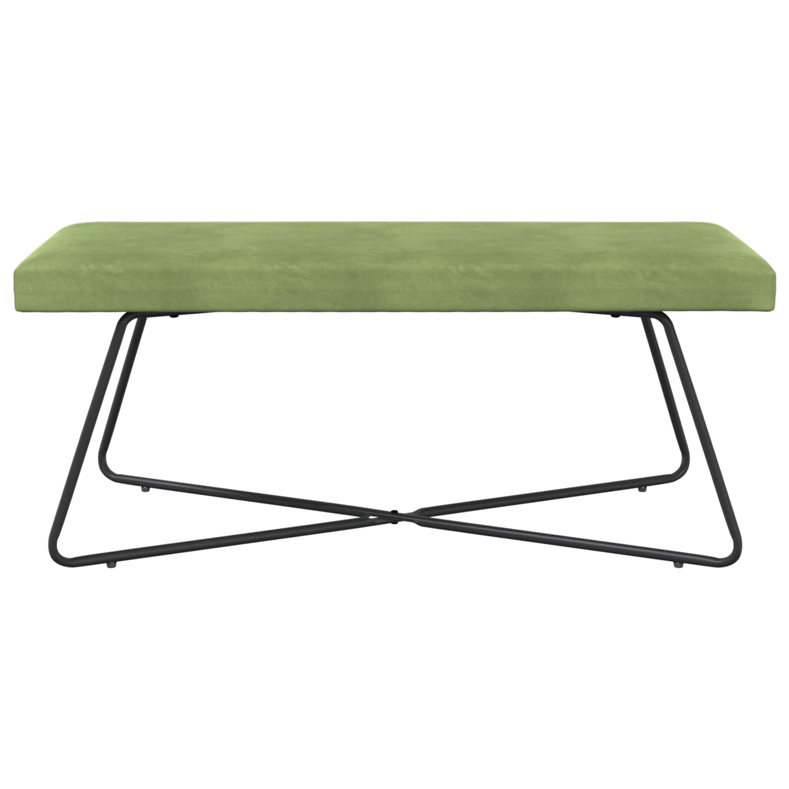 bænk Ensfarvet Lys grøn 110 x 40 x 45 cm Velour
