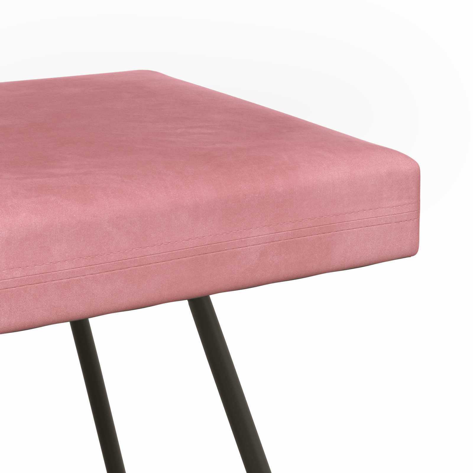 bænk Ensfarvet Lyserød 110 x 40 x 45 cm Velour