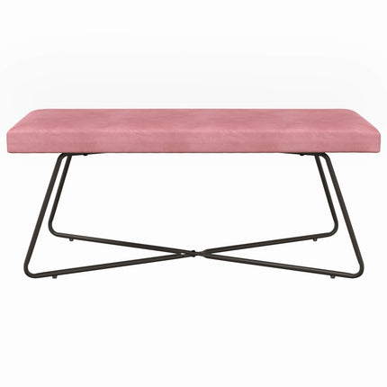 bænk Lyserød 110 x 40 x 45 cm Fløjl