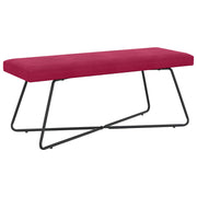 bænk Ensfarvet Vinrød 110 x 40 x 45 cm Velour