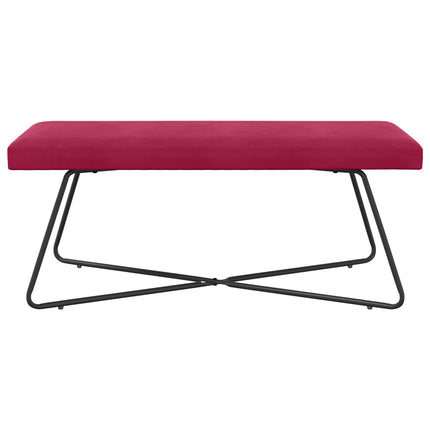 bænk Vinrød 110 x 40 x 45 cm Fløjl
