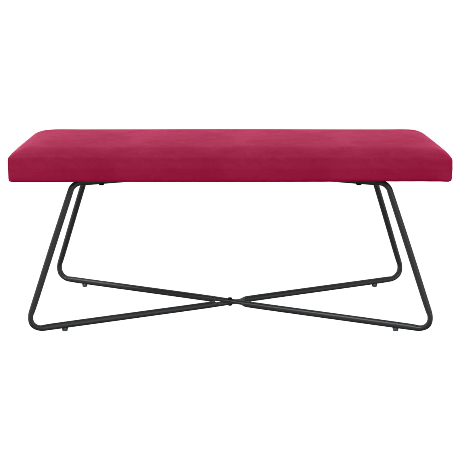 bænk Ensfarvet Vinrød 110 x 40 x 45 cm Velour