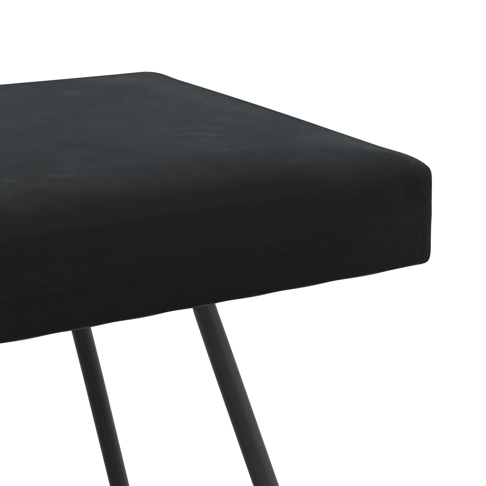 bænk Ensfarvet Sort 110 x 40 x 45 cm Velour