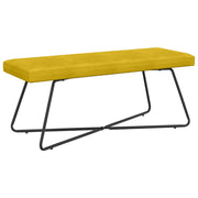 bænk Ensfarvet Gul 110 x 40 x 45 cm Velour