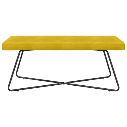 bænk Gul 110 x 40 x 45 cm Fløjl