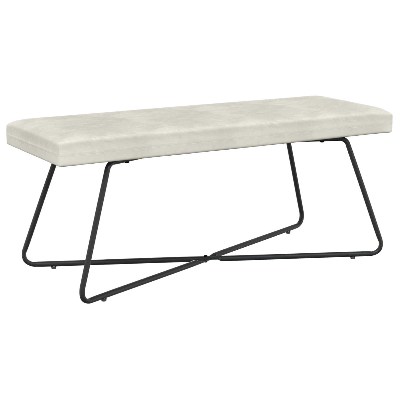 bænk Ensfarvet Cremefarvet 110 x 40 x 45 cm Velour