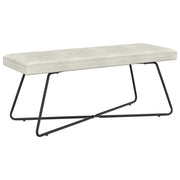 bænk Ensfarvet Cremefarvet 110 x 40 x 45 cm Velour