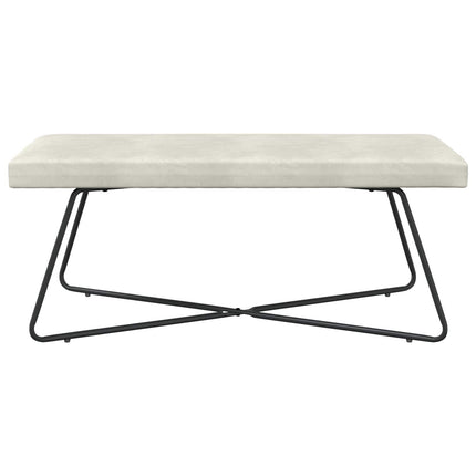 bænk Cremefarvet 110 x 40 x 45 cm Fløjl