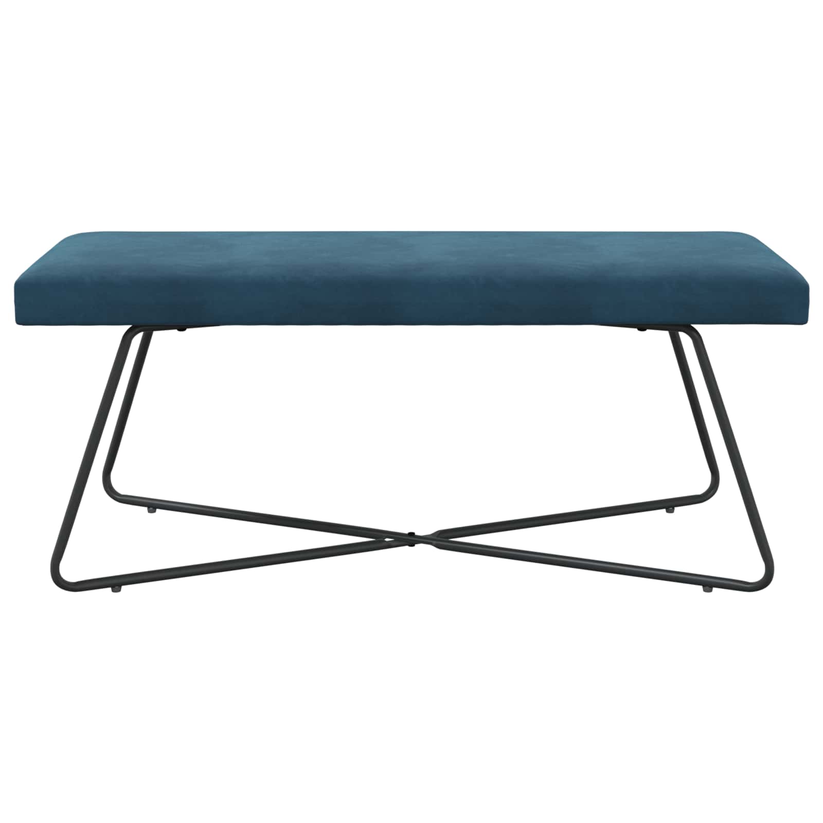 bænk Ensfarvet Blå 110 x 40 x 45 cm Velour