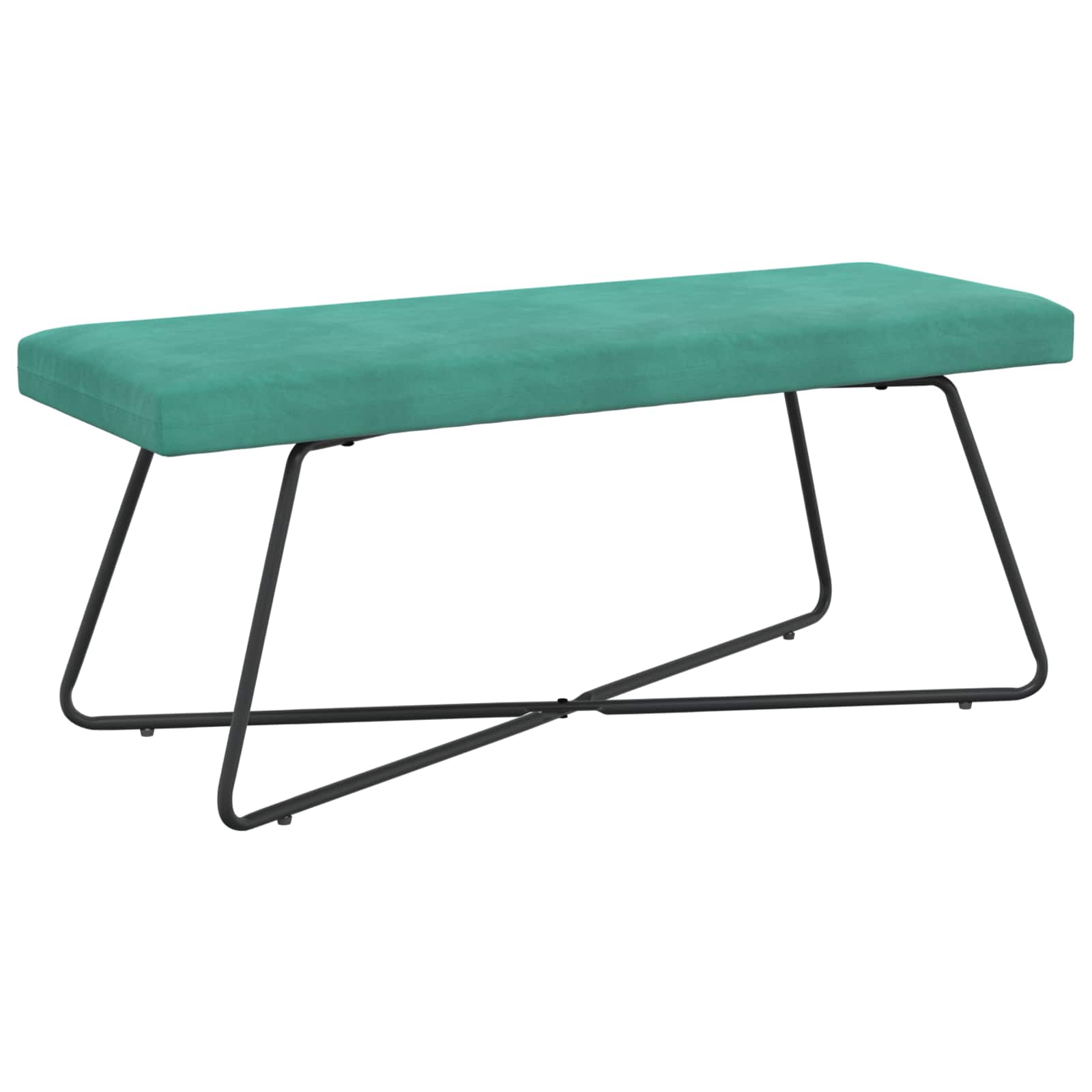 bænk Ensfarvet Turkis 110 x 40 x 45 cm Velour