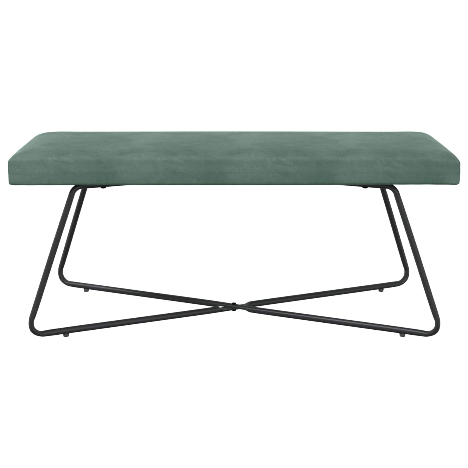 bænk Ensfarvet Havgrøn 110 x 40 x 45 cm Velour