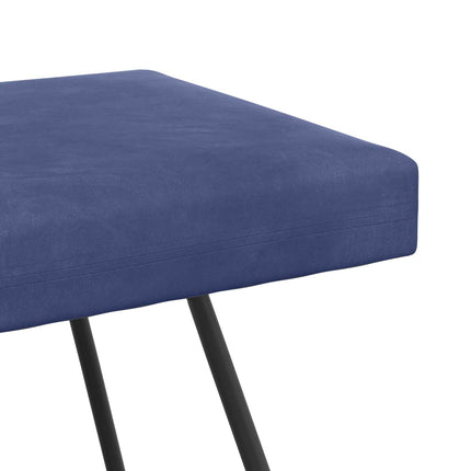 bænk Politi blå 110 x 40 x 45 cm Fløjl