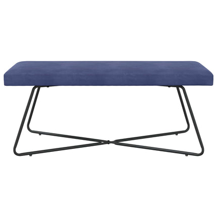bænk Politi blå 110 x 40 x 45 cm Fløjl
