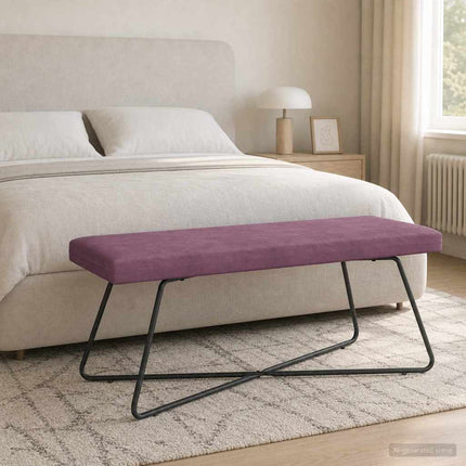 bænk Lilla 110 x 40 x 45 cm Fløjl