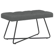 Bænk med knap tufting Mørkegrå 80 x 40 x 46 cm Stof