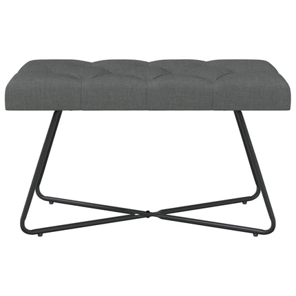 Bænk med knap tufting Mørkegrå 80 x 40 x 46 cm Stof