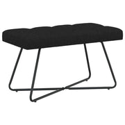 Bænk med knap tufting Sort 80 x 40 x 46 cm Stof