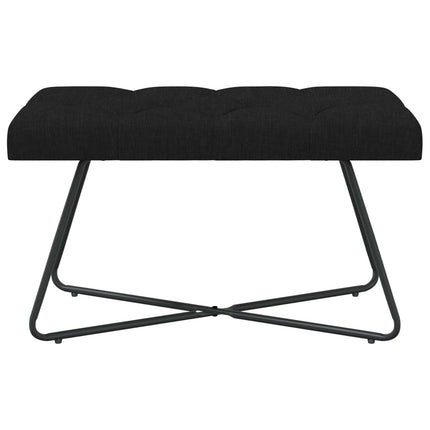 Bænk med knap tufting Sort 80 x 40 x 46 cm Stof