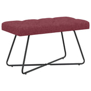 Bænk med knap tufting Vinrød 80 x 40 x 46 cm Stof