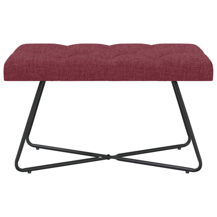 Bænk med knap tufting Vinrød 80 x 40 x 46 cm Stof