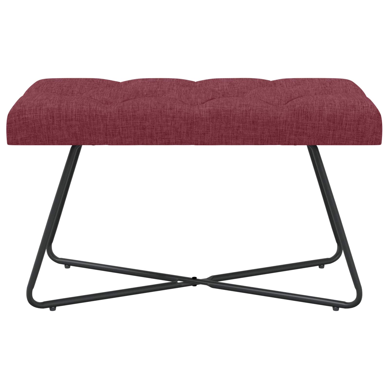 Bænk med knap tufting Vinrød 80 x 40 x 46 cm Stof