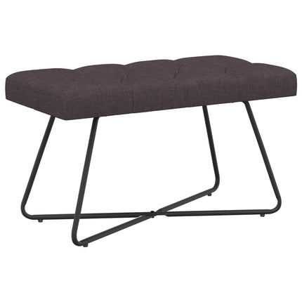 Bænk med knap tufting Mørk Brun 80 x 40 x 46 cm Stof