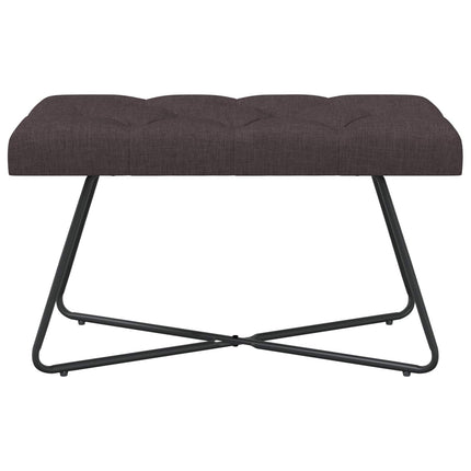 Bænk med knap tufting Mørk Brun 80 x 40 x 46 cm Stof