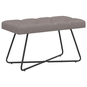Bænk med knap tufting Gråbrun 80 x 40 x 46 cm Stof