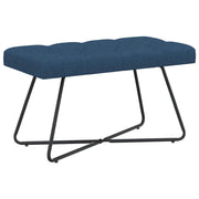 Bænk med knap tufting Blå 80 x 40 x 46 cm Stof