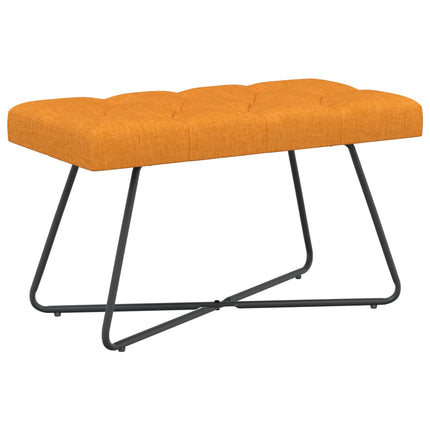 Bænk med knap tufting Mørk Gul 80 x 40 x 46 cm Stof