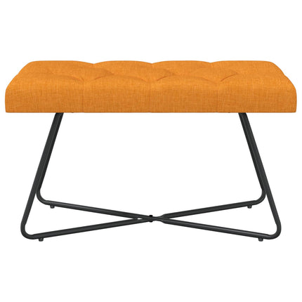 Bænk med knap tufting Mørk Gul 80 x 40 x 46 cm Stof