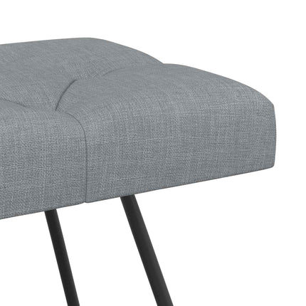 Bænk med knap tufting Lysegrå 110 x 40 x 46 cm Stof