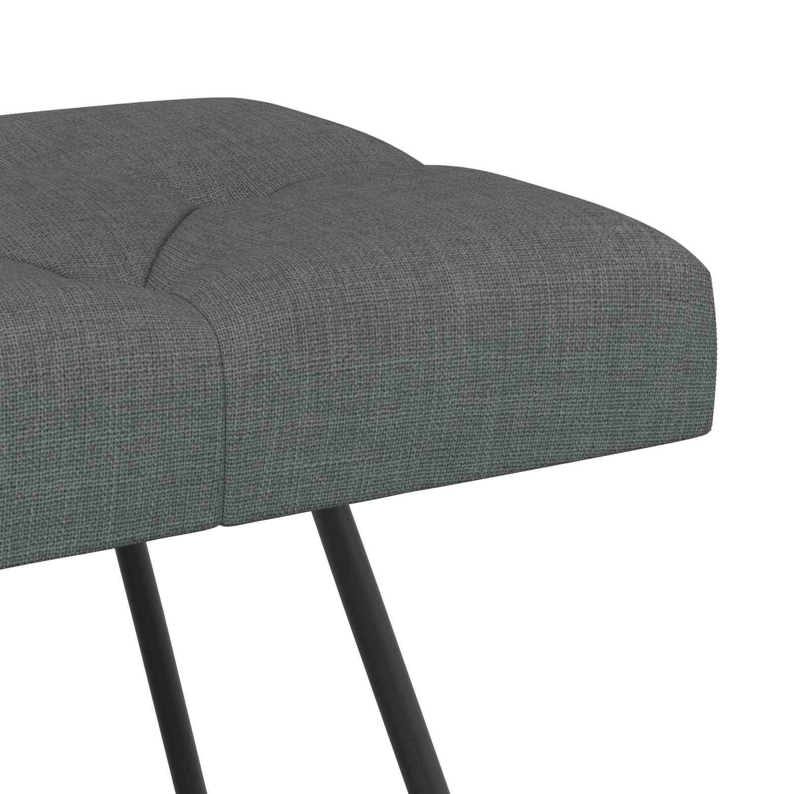 Bænk med knap tufting Mørkegrå 110 x 40 x 46 cm Stof