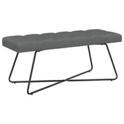 Bænk med knap tufting Mørkegrå 110 x 40 x 46 cm Stof